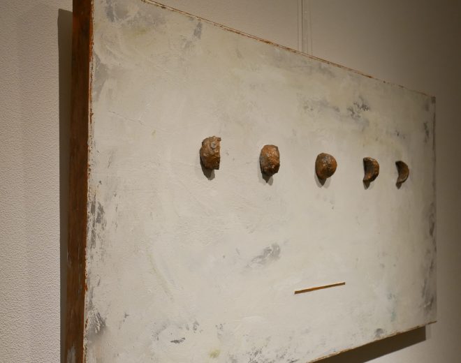 Heller Blickfang! Acryl-Bild mit Akzenten in Rost-Optik | up.designed WerbeAtelier aus Rheine
