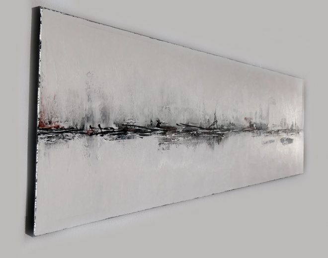 Abstrakte Landschaft auf Leinwand - Unikat von up.designed