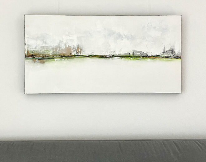 Abstrakte Landschaft in Acryl auf Leinwand - direkt aus dem Atelier
