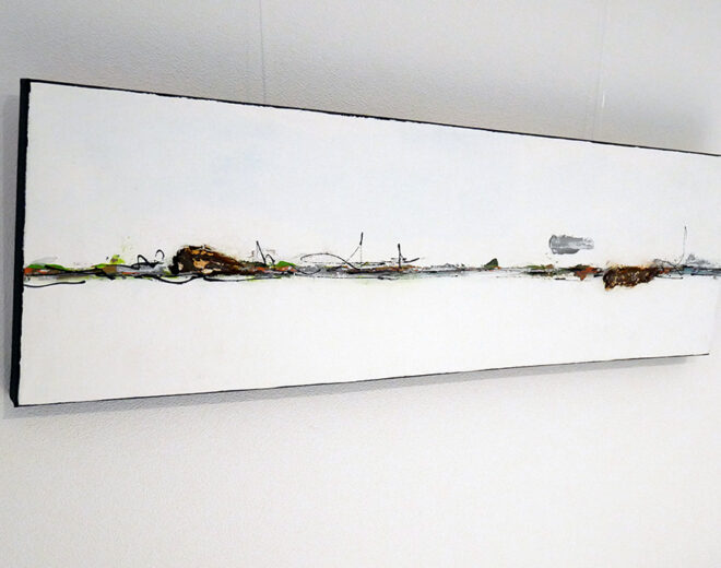 Abstrakte Landschaftsmalerei auf Leinwand – handgemaltes Unikat